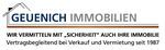Logo von Geuenich Immobilien mit Slogan über Immobilienvermittlung seit 1987.