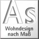 Logo mit den Buchstaben "AS". Darunter: "Wohndesign nach Maß" in grauer Schrift.