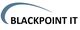 Logo mit Schriftzug "BLACKPOINT IT" und einem gebogenen blauen Bogen darüber.
