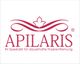 Logo von Apilaris, Spezialist für dauerhafte Haarentfernung, mit floralem Design in Rot.
