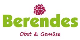 Berendes-Logo mit Himbeer-Symbol, grünem Schriftzug, darunter „Obst & Gemüse“ in Rot.