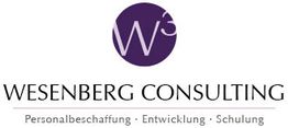 Logo von Wesenberg Consulting mit Slogan: Personalbeschaffung, Entwicklung, Schulung.