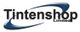 Logo mit Text "Tintenshop Limited" in Schwarz, umgeben von blauem Bogen.