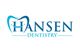 Logo with "Hansen Dentistry" and a stylized tooth in blue.