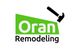 Logo with green shape, "Oran Remodeling" text, and a black hammer icon.
