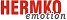 Logo mit dem Schriftzug "HERMKO emotion" in roten Buchstaben und einem grauen "emotion".
