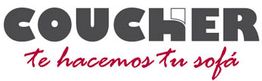 Logo de "Coucher" con el lema "te hacemos tu sofá" en letras cursivas.