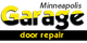 Yellow and black "Garage door repair" text logo with a diagonal design.