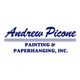 "Andrew Picone Painting & Paperhanging, Inc. logo with blue text on a white background."