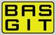 Gelbes Schild mit der schwarzen Aufschrift "BAS GIT".