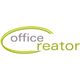 Logo mit dem Text "office creator" in Grautönen und Grün, umgeben von einem grünen Kreis.