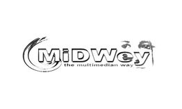 Logo: Schwarzer "MiDWey"-Text, darunter "the multimedian way" auf weißem Hintergrund.