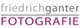 Logo mit Schriftzug "friedrichganter FOTOGRAFIE" in Grau und Rot.