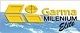 Logo con texto "Germa Milenium Elite" y gráficos amarillos sobre fondo azul.