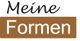 "Schriftzug 'Meine Formen' auf weißem Hintergrund, 'Formen' in Braun hinterlegt."