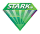 Grünes Diamant-Logo mit dem Wort "STARK" in Großbuchstaben.