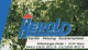 Visitenkarte mit blauem "HEROLD"-Logo, Naturhintergrund, Sanitär, Heizung erwähnt.