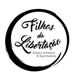 Círculo com o texto "Filhos da Libertação - Espaço Holístico & Espiritulalista".