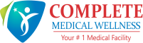 Complete Medical Wellness logo with shield and stylized person.