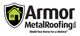 Logo of Armor Metal Roofing features a shield with a house inside and the slogan "Shield Your Home."