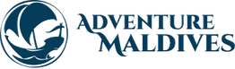 Adventure Maldives logo with a stylized dolphin in a circular design.