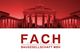 Rotes Brandenburger Tor mit Firmenname "F.A.C.H Baugesellschaft MBH" in roter Schrift.