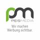 PEISMEDIA-Logo mit Slogan: "Wir machen Werbung sichtbar."