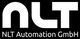 Logo von NLT Automation GmbH, weißer Text auf schwarzem Hintergrund.