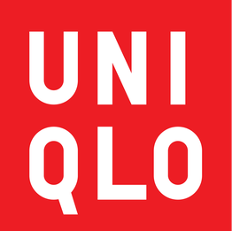 UNIQLO logo with white text on a red background.
