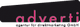 Schwarzes und rosa Logo mit Text: „adverti agentur für direktmarketing gmbh“.