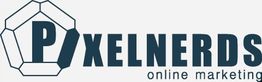 Logo von Pixelnerds Online Marketing mit einem stilisierten sechseckigen Symbol.