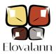 Logo coloré de quatre carrés avec le texte "Elovalann" en dessous.
