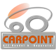 Logo von Carpoint, einem KFZ-Handel- und Reparaturservice, mit grauen und orangenen Elementen.