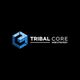 Logo of Tribal Core Web Strategy on a black background with a blue geometric design.