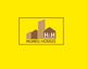 Logotipo de H&H Inmobiliarias con fondo amarillo y tres siluetas de edificios.
