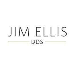 "Logo with text: Jim Ellis DDS, featuring thin lines above and below the DDS."