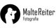 Silhouette eines Fotografen vor schwarzem Kreis, daneben der Text "Malte Reiter Fotografie".