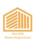 Logo of Box Hill Home Inspections with an orange house outline and striped interior design.