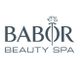 Logo mit Schriftzug "BABOR BEAUTY SPA" und stilisierter Rose.
