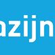 Wit logo met tekst "magazijnplein" op een blauwe achtergrond.