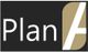 Schwarzes Logo mit weißem Schriftzug "Plan" und einem stilisierten, goldfarbenen Buchstaben "A".