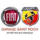 Logos Fiat et Abarth avec texte "Garage Saint Roch, Entretien Multimarque" en dessous.
