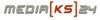 Grau-rotes Logo mit der Aufschrift "MEDIA[KS]24".