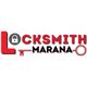 Locksmith Marana logo with a key and padlock design.
