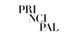 Texto negro escalonado que dice "PRINCIPAL" sobre fondo blanco.