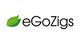 Logo mit zwei grünen Blättern und dem Schriftzug "eGoZigs".