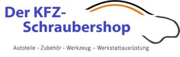 Logo mit Schriftzug "Der KFZ-Schraubershop" und stilisierter Auto-Umriss.