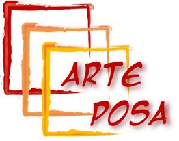 Quattro cornici sovrapposte con scritta "Arte Posa" in rosso.