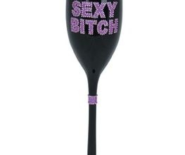 schwarzes Sektglas - sexy Bitch oder Princess