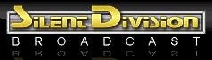 Logo mit gelbem "Silent Division" und weißem "Broadcast" auf schwarzem Hintergrund.